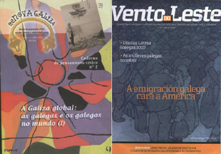 Portadas de "Renova Galiza" e "Vento do Leste"