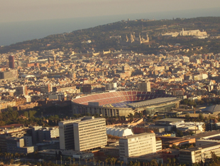 O Camp Nou dende Collserola (foto: Dolores Dopazo)